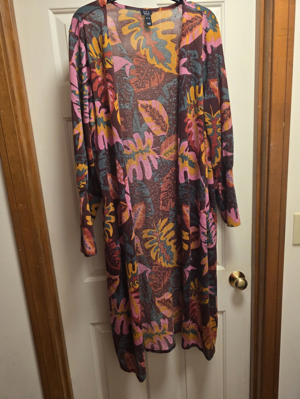 G.I.L.I. Printed Duster Size XL New Without Tags (Callout)